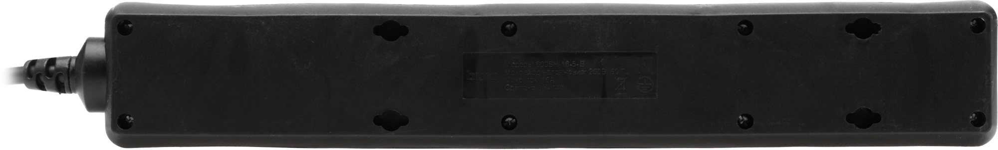 Сетевой фильтр Buro 600SH-16-5-B 5м (6 розеток) черный (коробка)