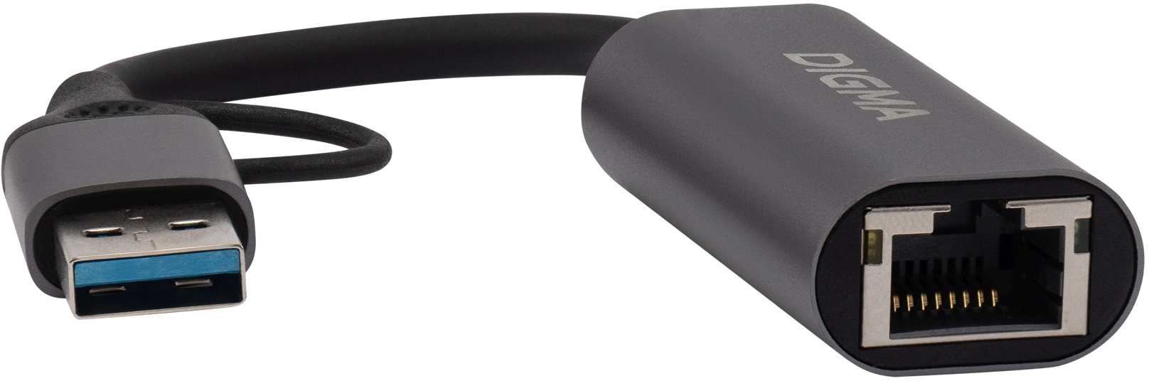 Сетевой адаптер Gigabit Ethernet Digma DLA-GEUC01 USB 3.0