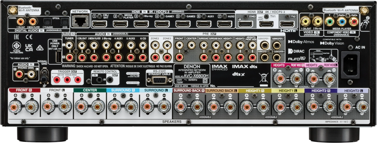 Ресивер AV Denon AVC-X6800H 11.4 черный