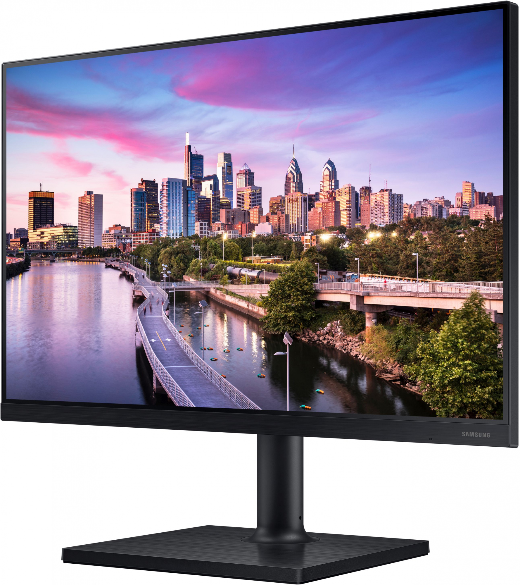Монитор Samsung 24" F24T450GY черный IPS LED 16:10 DVI HDMI M/M матовая HAS Piv 250cd 178гр/178гр 1920x1200 75Hz DP FHD USB 5.5кг
