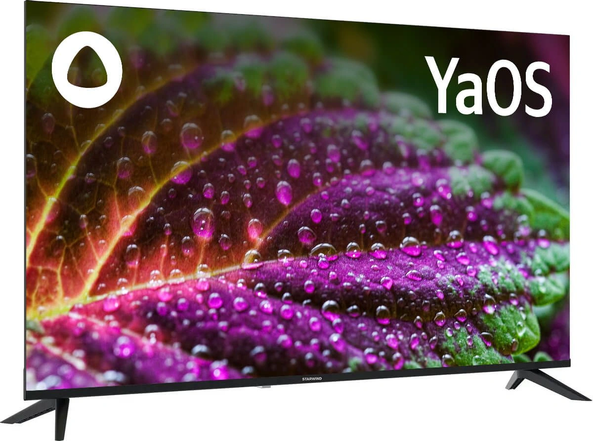 Телевизор LED Starwind 50" SW-LED50UG403 Яндекс.ТВ Frameless черный 4K Ultra HD 60Hz DVB-T DVB-T2 DVB-C DVB-S DVB-S2 USB WiFi Smart TV