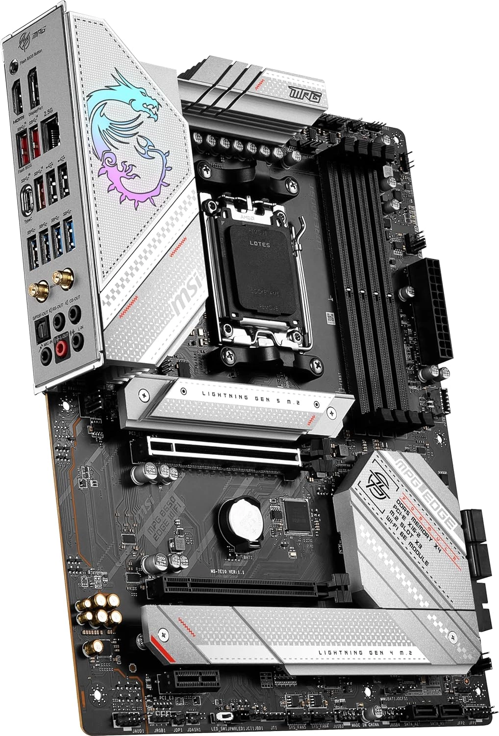 Материнская плата MSI MPG B650 EDGE WIFI Socket AM5 AMD B650 4xDDR5 ATX AC`97 8ch(7.1) 2.5Gg RAID+HDMI+DP