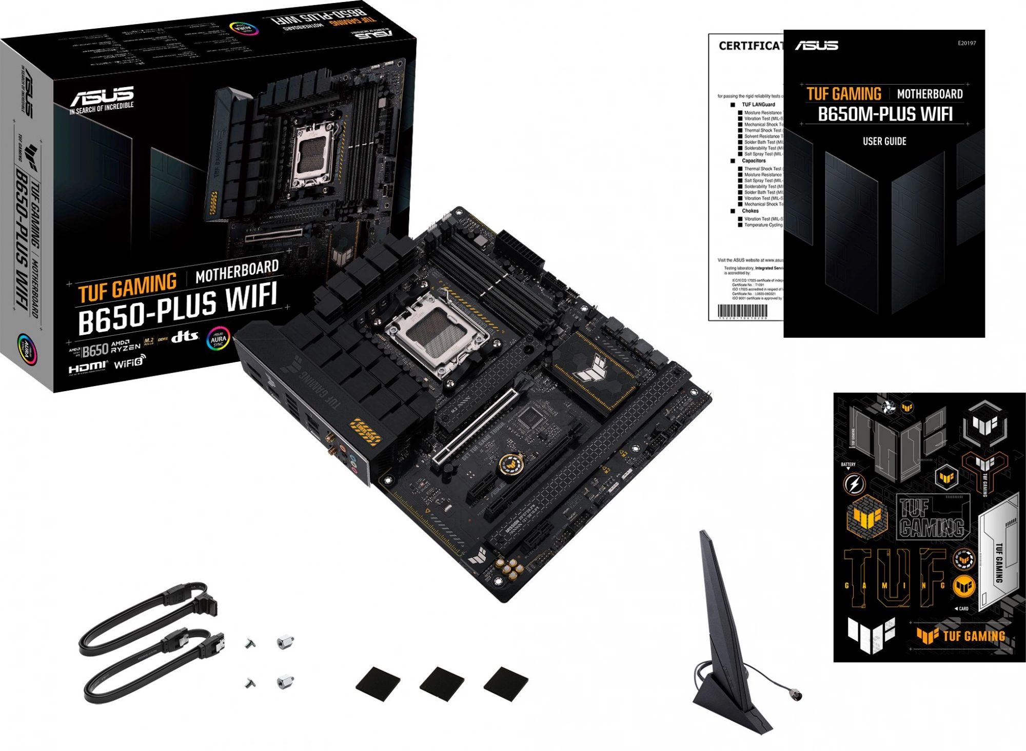 Материнская плата Asus TUF GAMING B650-PLUS WIFI Socket AM5 AMD B650 4xDDR5 ATX AC`97 8ch(7.1) 2.5Gg RAID+HDMI+DP