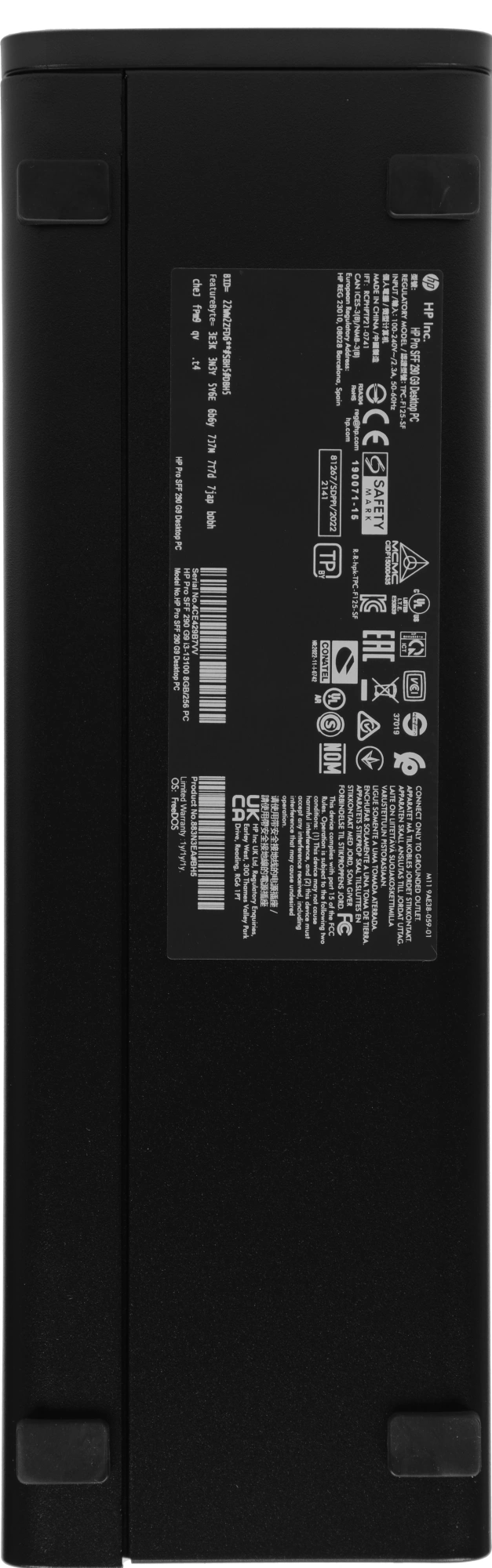 ПК HP Pro 290 G9 SFF i3 13100 (3.4) 8Gb SSD256Gb UHDG 730 FreeDOS GbitEth 180W kb мышь клавиатура черный (883N3EA)