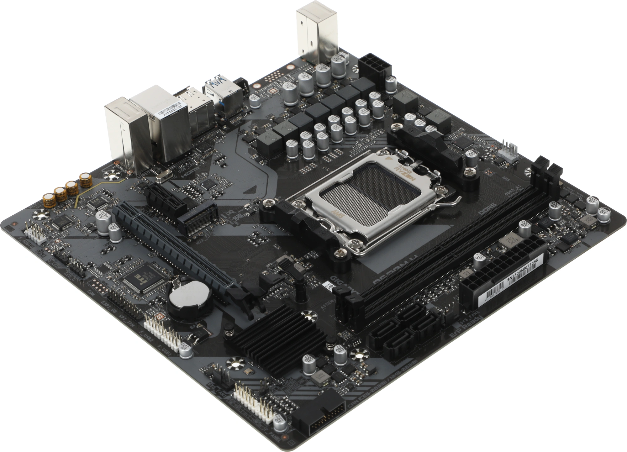 Материнская плата Gigabyte A620M H Socket AM5 AMD A620 2xDDR5 mATX AC`97 8ch(7.1) GbLAN RAID+HDMI+DP