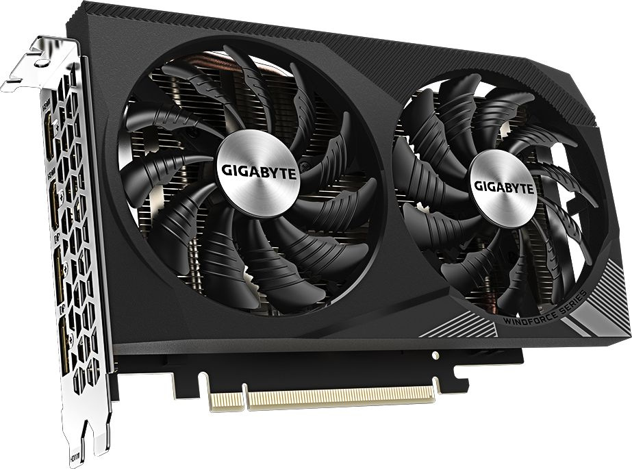 Видеокарта Gigabyte PCI-E 4.0 GV-N3050WF2OCV2-8GD NVIDIA GeForce RTX 3050 8Gb 128bit GDDR6 1792/14000 HDMIx2 DPx2 HDCP Ret