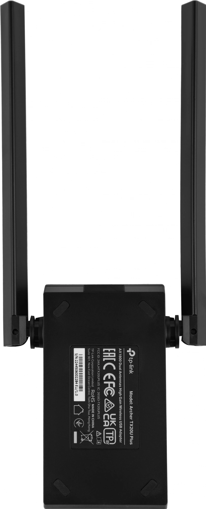 Сетевой адаптер Wi-Fi TP-Link Archer TX20U Plus AX1800 USB 3.0 (ант.внеш.несъем.) 2ант.