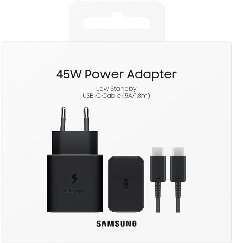 Сетевое зар./устр. Samsung EP-T4511XBEGEU 45W 3A (PD) USB Type-C для Samsung черный