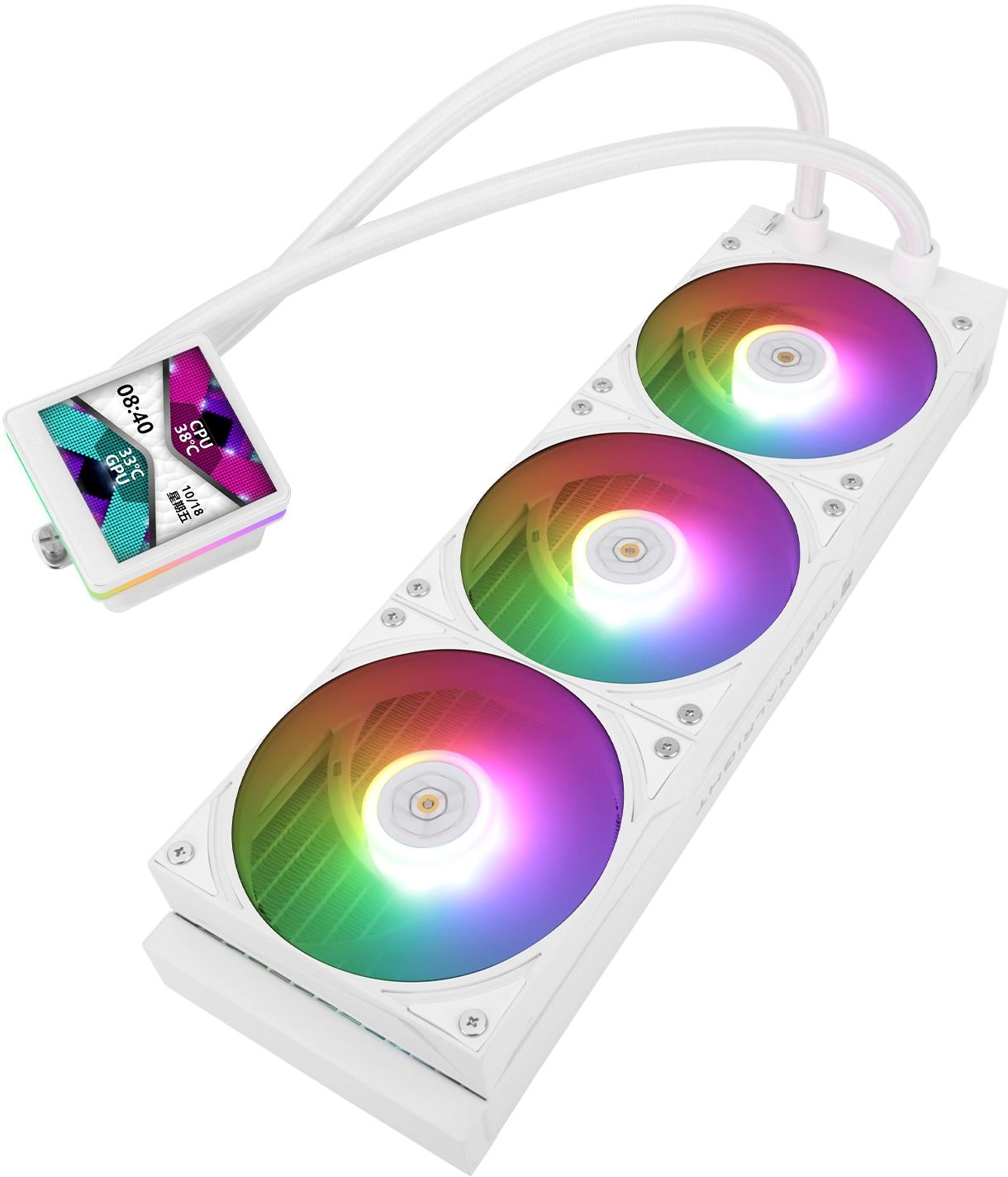 Система водяного охлаждения Thermalright Grand Vision 360 ARGB Soc-AM5/AM4/1151/1200/2066/2011/1700 белый 4-pin 29.4dB Al LCD Ret (G-VISION-360-WH-ARGB)