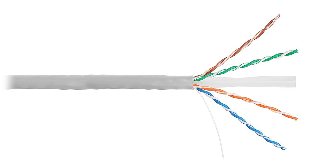 EC-UU004-6-PVC-GY - Кабель  U/UTP 4 пары, Кат.6, медный, внутренний, PVC, 305м, серый