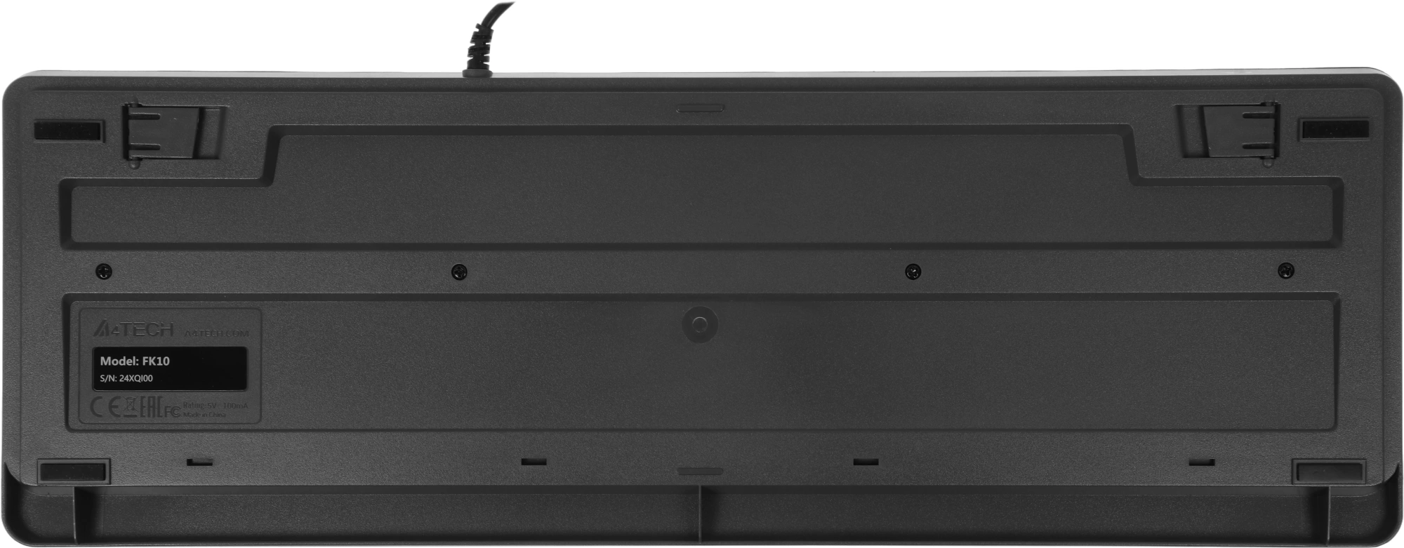 Клавиатура A4Tech FK10 черный/серый USB (FK10 GREY) кабель 1.5м