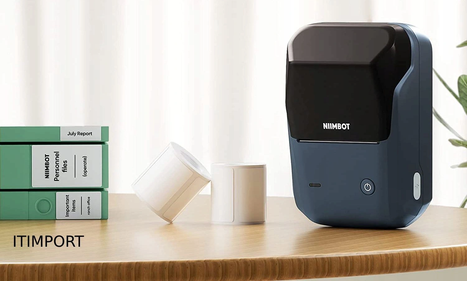 Термопринтер Niimbot B1 (1746799) 203dpi 50мм/с/USB/BT для печ.этик. голубой