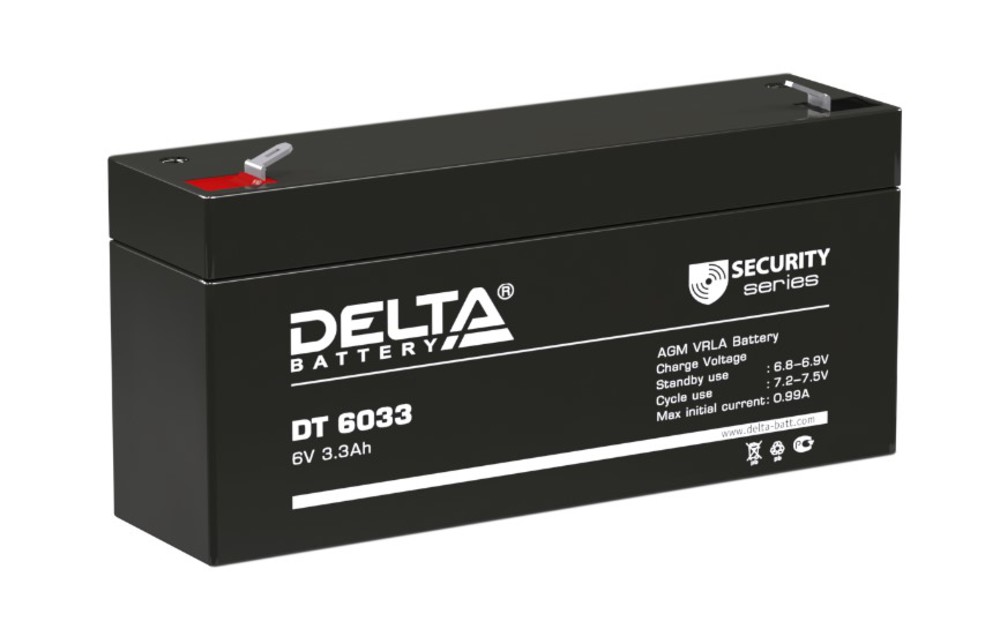 Аккумуляторная батарея Delta DT 6033 (6V / 3.3Ah)