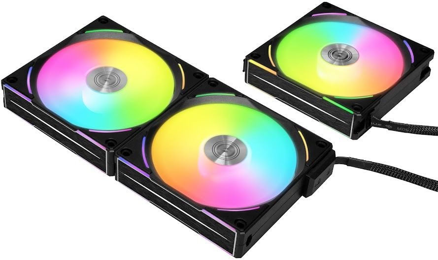 Вентилятор для корпуса Lian-Li Uni Fan ALV2 120 V2 ARGB 120х120x28 черный 7-pin 28.7дБ (упак.:3шт) (G99.12ALV23B.00) Ret