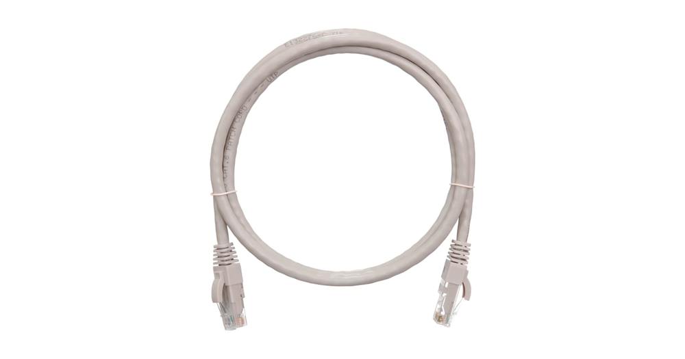 NMC-PC4UE55B-100-C-GY - Коммутационный шнур NIKOMAX U/UTP 4 пары, Кат.6 (Класс E), многожильный, медный, 24AWG (7х0,205мм), LSZH нг(А)-HFLTx, серый, 1,5м.