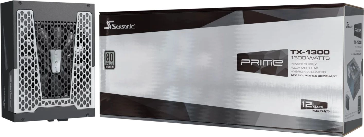 Блок питания Seasonic ATX 1300W PRIME TX-1300 Gen.5 80+ titanium (20+4pin) APFC 135mm fan 18xSATA Cab Manag RTL