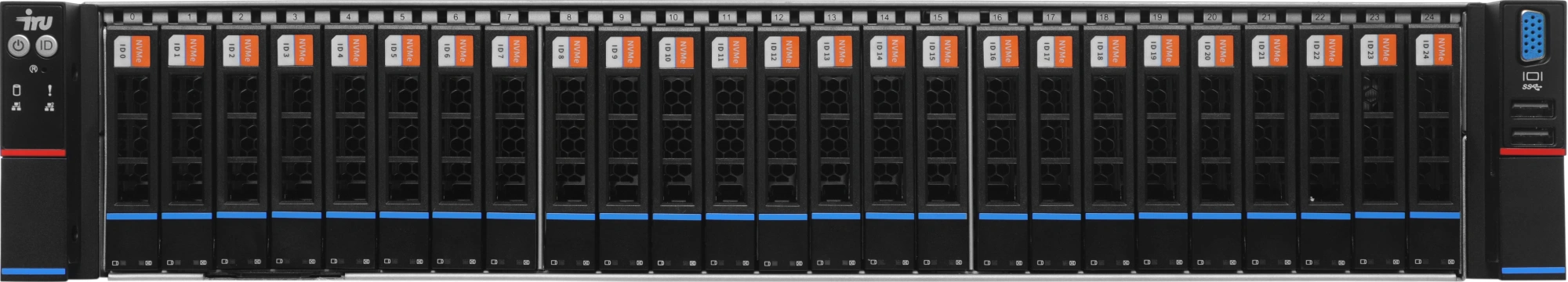 Сервер IRU Rock g2212ig4 2x6542Y 4x32Gb x14 2x12Tb 7.2K 3.5" SAS 9460-8i AST2600 1xRJ-45 2x1600W w/o OS (2135456)
