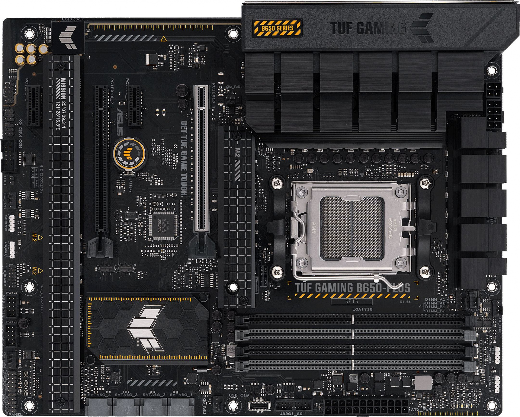 Материнская плата Asus TUF GAMING B650-PLUS Socket AM5 AMD B650 4xDDR5 ATX AC`97 8ch(7.1) 2.5Gg RAID+HDMI+DP