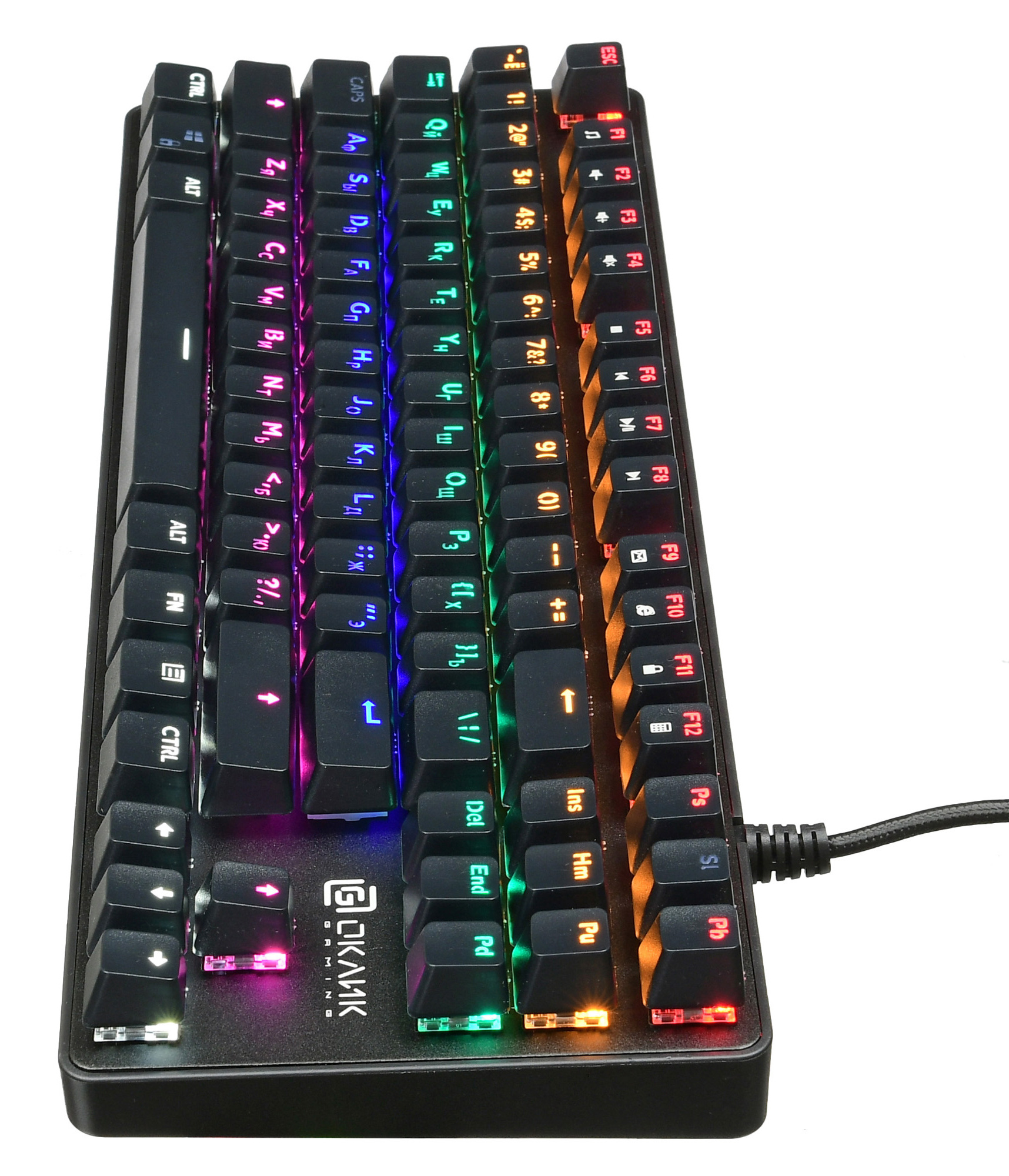 Клавиатура Оклик 969G SHOTGUN механическая черный USB Multimedia for gamer LED