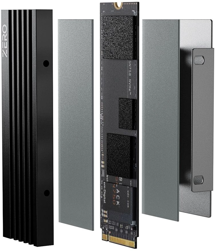 Радиатор для SSD ID-Cooling Zero M05 черный алюминий Ret