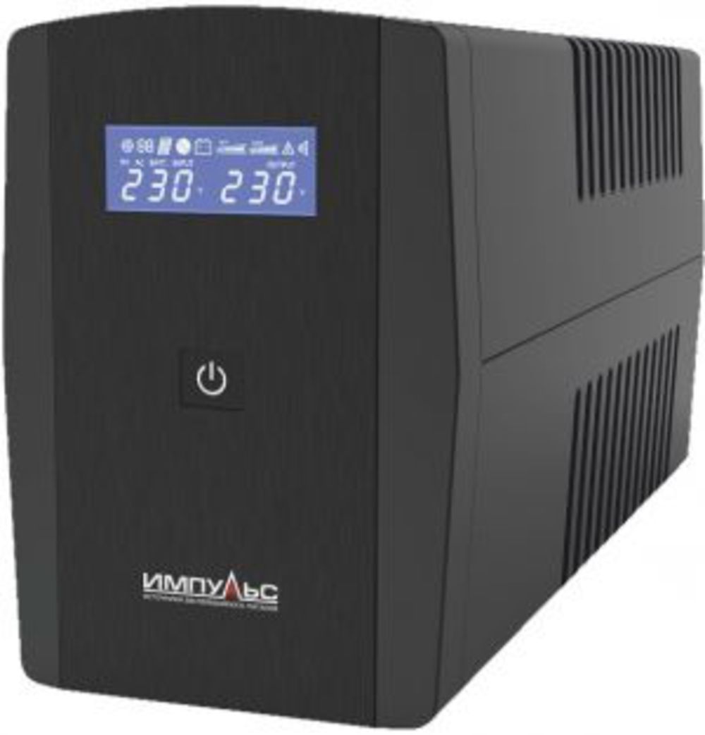 JS12223 - Источник бесперебойного питания ИМПУЛЬС ЮНИОР СМАРТ 1200, 1200/720 ВА/Вт, LCD, USB, RJ11/RJ45, SCHUKOx4.АКБ 2х7Ач.