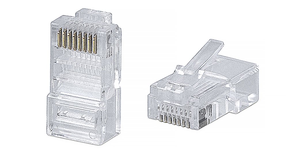 Cabeus 8P8C-FC - Коннектор RJ-45 быстрой установки под витую пару, категория 5e, универсальный (для одножильного и многожильного кабеля) для проводников с толщиной по изоляции до 1,05 мм