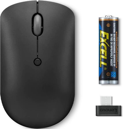 Мышь Lenovo 400 черный оптическая 2400dpi беспров. USB-C 3but (GY51D20865)