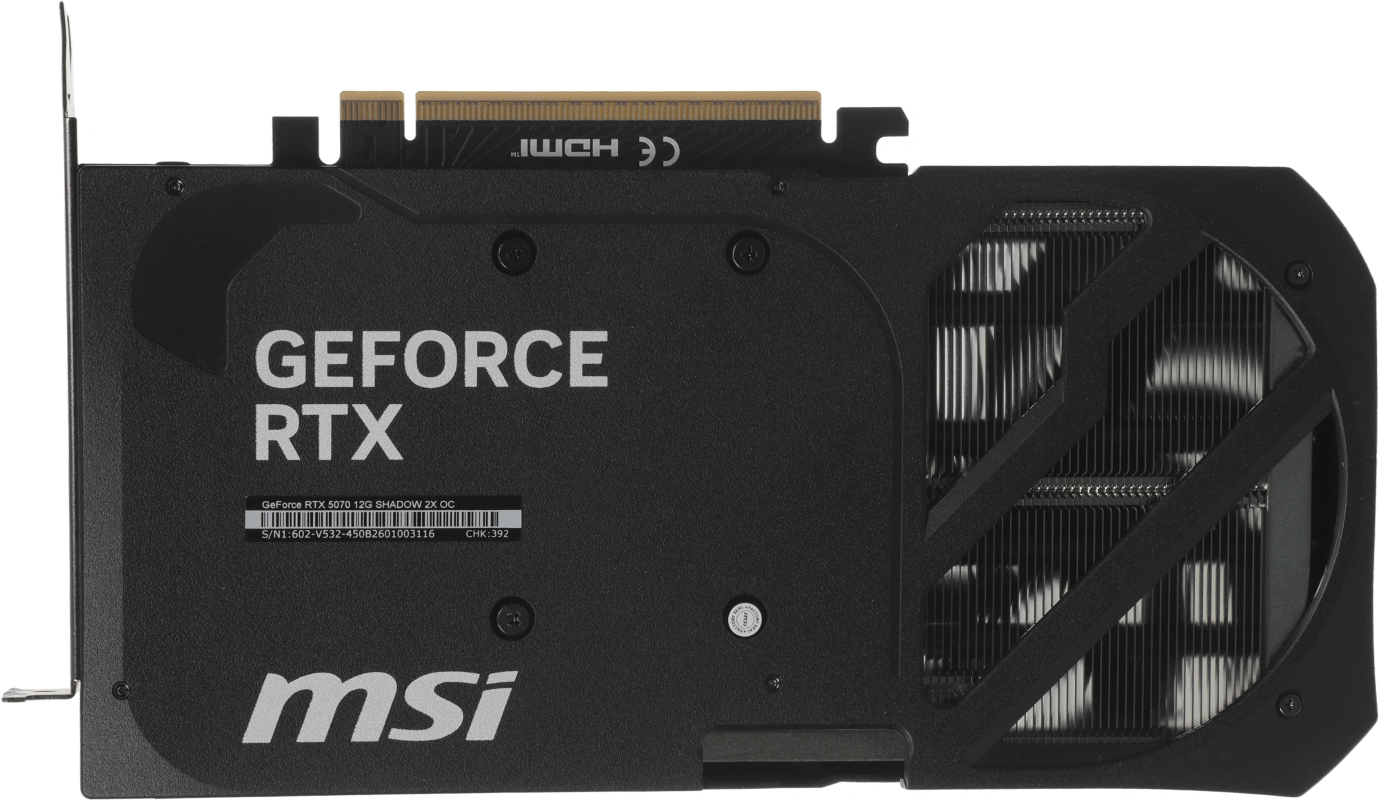 Видеокарта MSI PCI-E 5.0 RTX 5070 12G SHADOW 2X OC NVIDIA GeForce RTX 5070 12Gb 192bit GDDR7 2542/28000 HDMIx1 DPx3 HDCP Ret