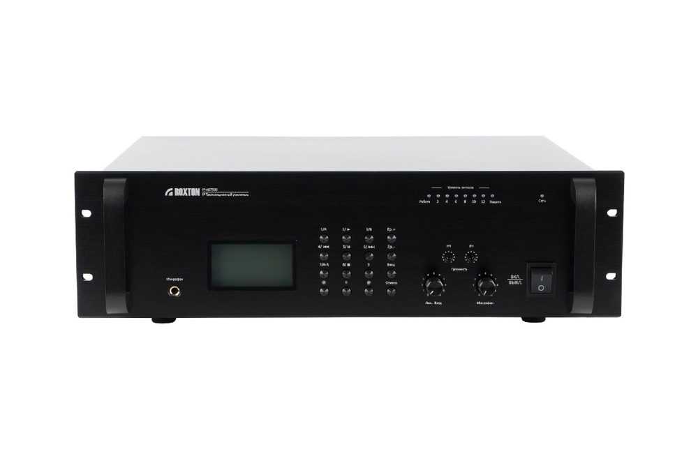 IP-A67500 - IP-усилитель, 500 Вт, 1 микр.+ 1 лин. вход, запуск mp3-проигрывателя, 3U
