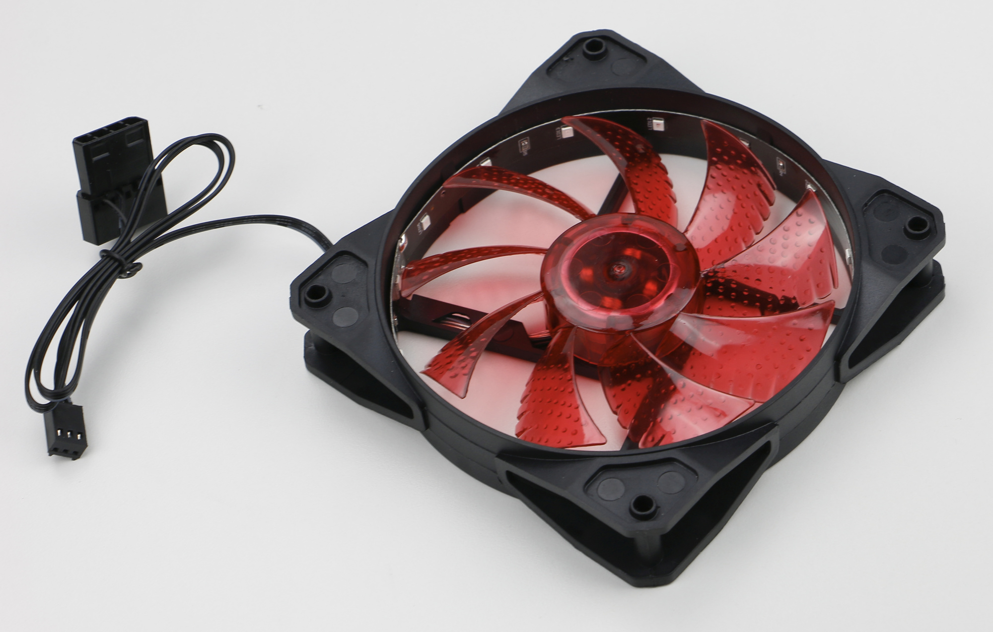Вентилятор для корпуса Digma DFAN-LED-RED RGB 120х120x25 черный 3-pin 4-pin (Molex) 23дБ Ret