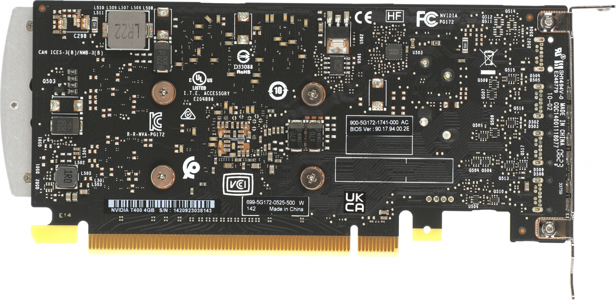 Видеокарта PNY PCI-E 3.0 T400-4GB NVIDIA T400 4Gb 64bit GDDR6 1070 mDPx3 Bulk low profile