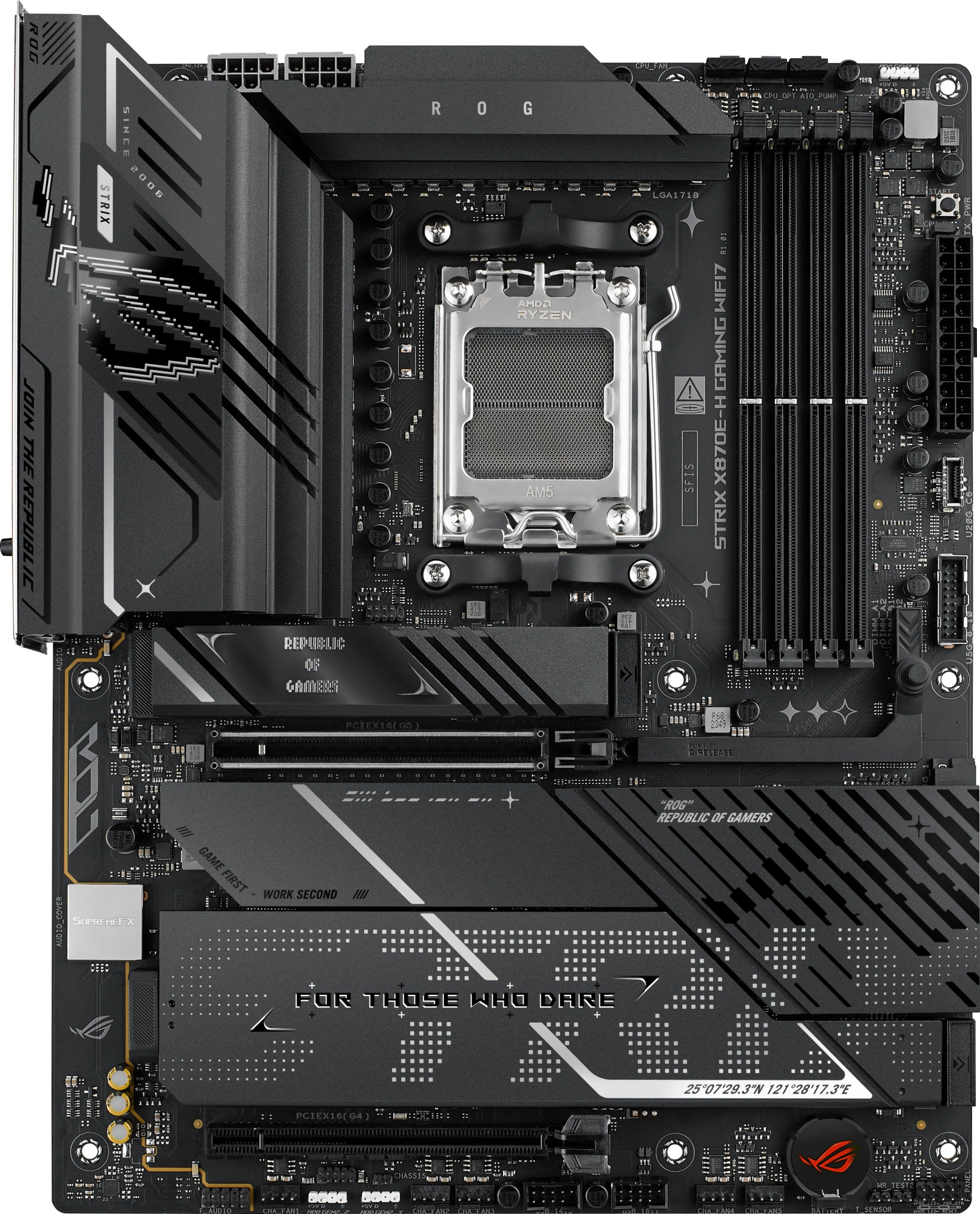 Материнская плата Asus ROG STRIX X870E-H GAMING WIFI7 Socket AM5 AMD X870E 4xDDR5 ATX AC`97 8ch(7.1) 5Gigabit RAID+HDMI