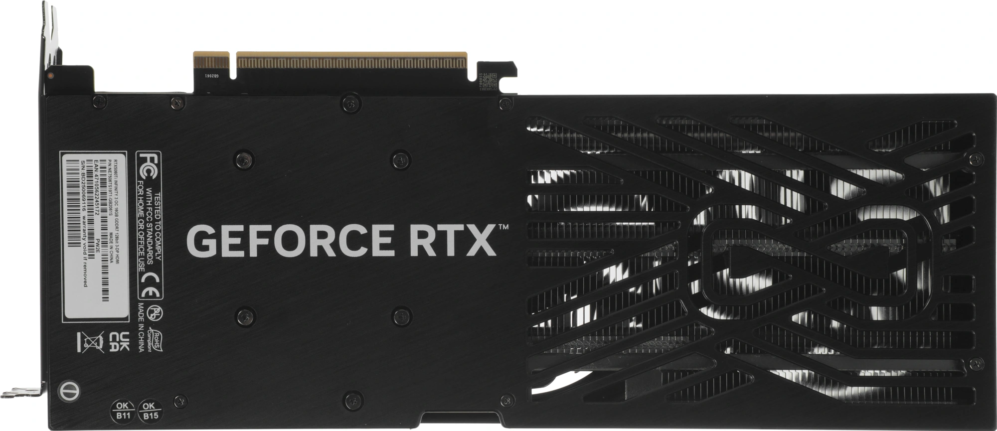 Видеокарта Palit PCI-E 5.0 PA-RTX5060Ti INFINITY 3 OC NVIDIA GeForce RTX 5060TI 16Gb 128bit GDDR7 2407/28000 HDMIx1 DPx3 HDCP Ret