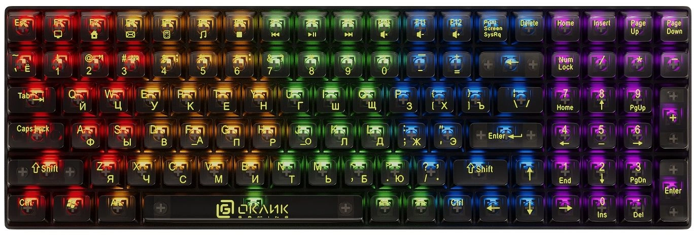 Клавиатура Оклик 915GK механическая черный USB for gamer (1790371)