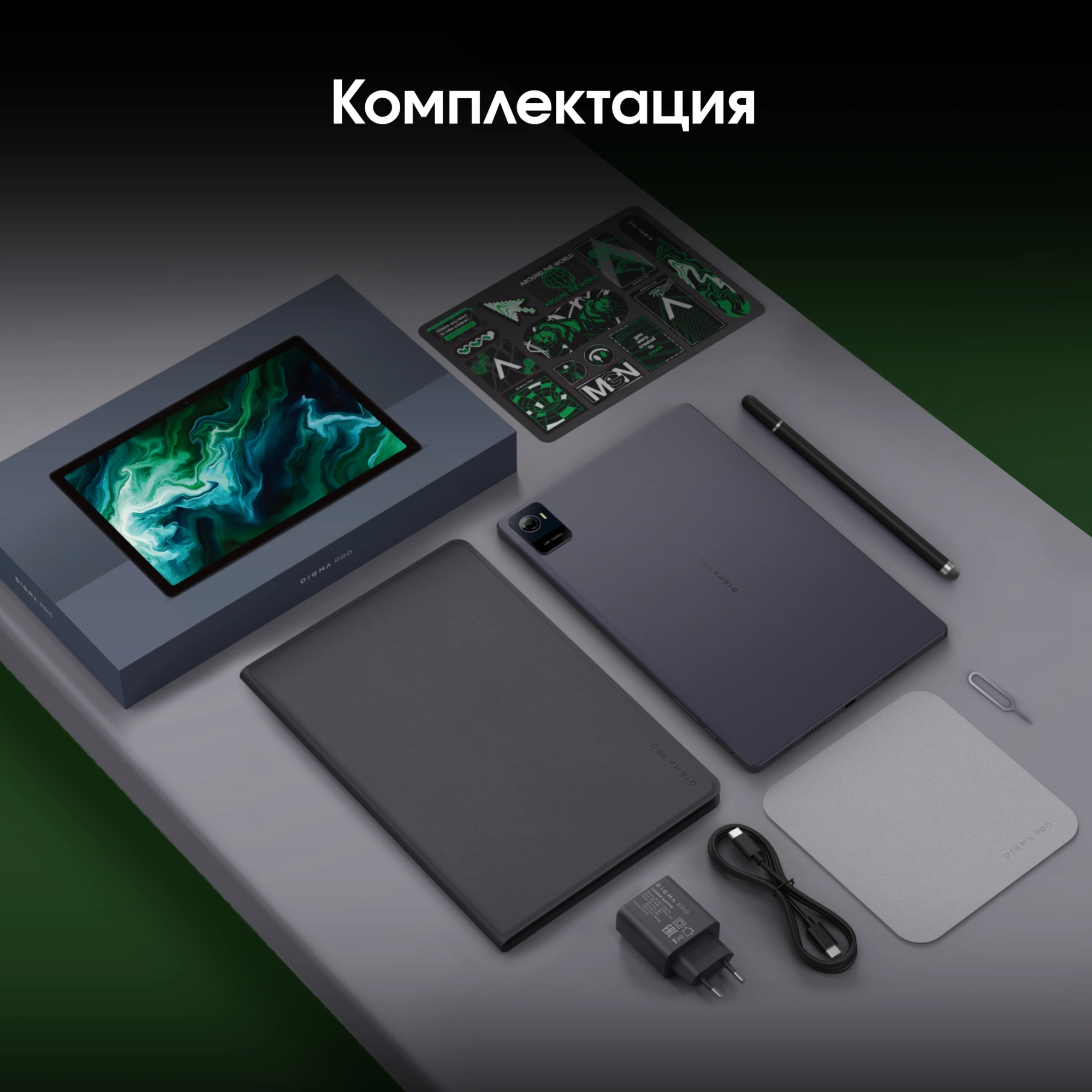 Планшет Digma Pro Wave T615 (1.8) 8C RAM8Gb ROM128Gb 10.5" In-Cell 1920x1200 4G Android 15 серый 13Mpix 5Mpix BT WiFi microSD 1Tb 7000mAh 94hrs