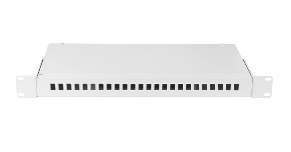 NMF-RP24SC-WS-ES-1U-GY - Оптический кросс NIKOMAX 19", 1U, до 24 SC портов или 48 LC портов, стальной, серый, неукомплектованный