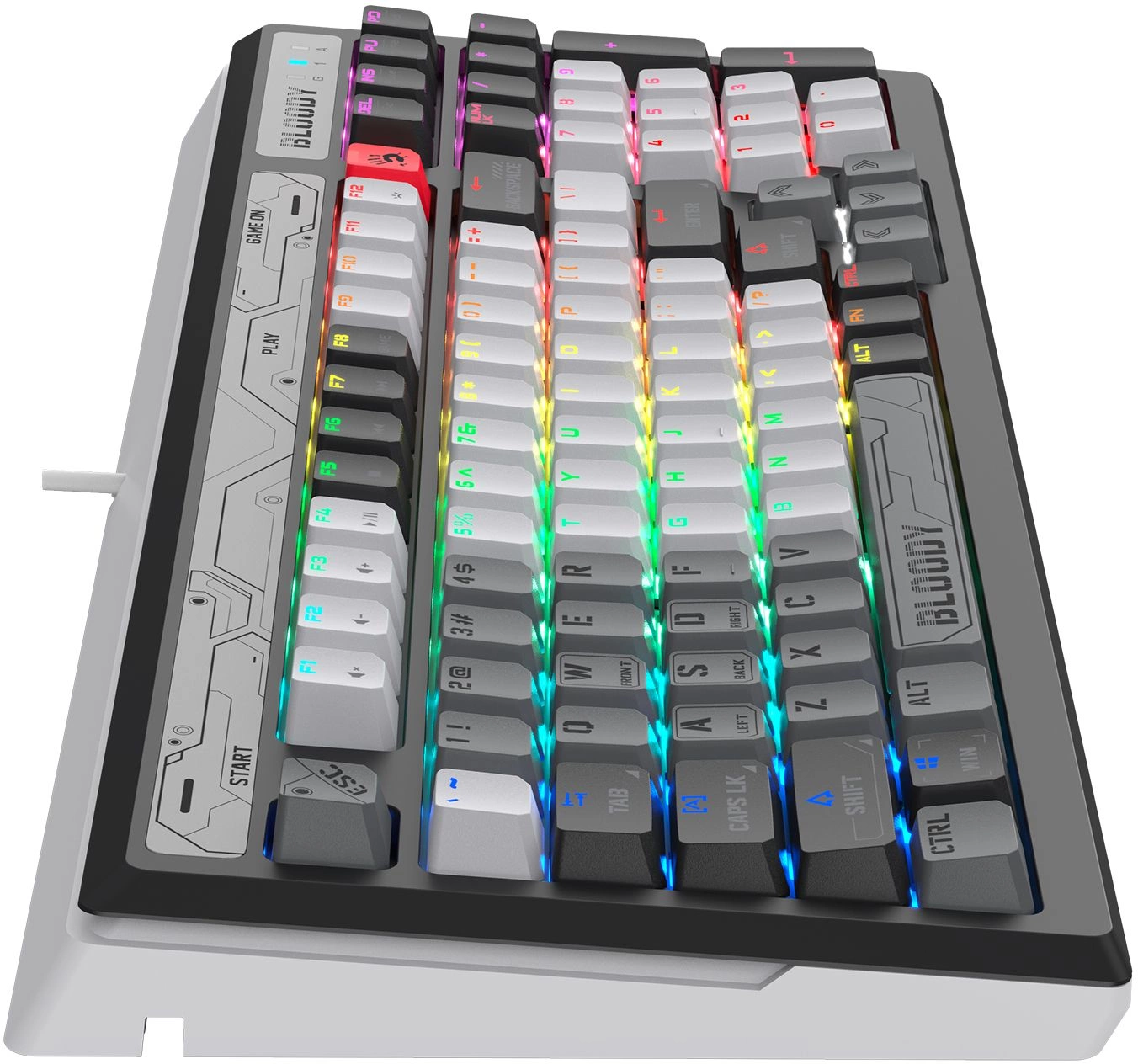 Клавиатура A4Tech B950 механическая серый USB for gamer LED кабель 1.8м