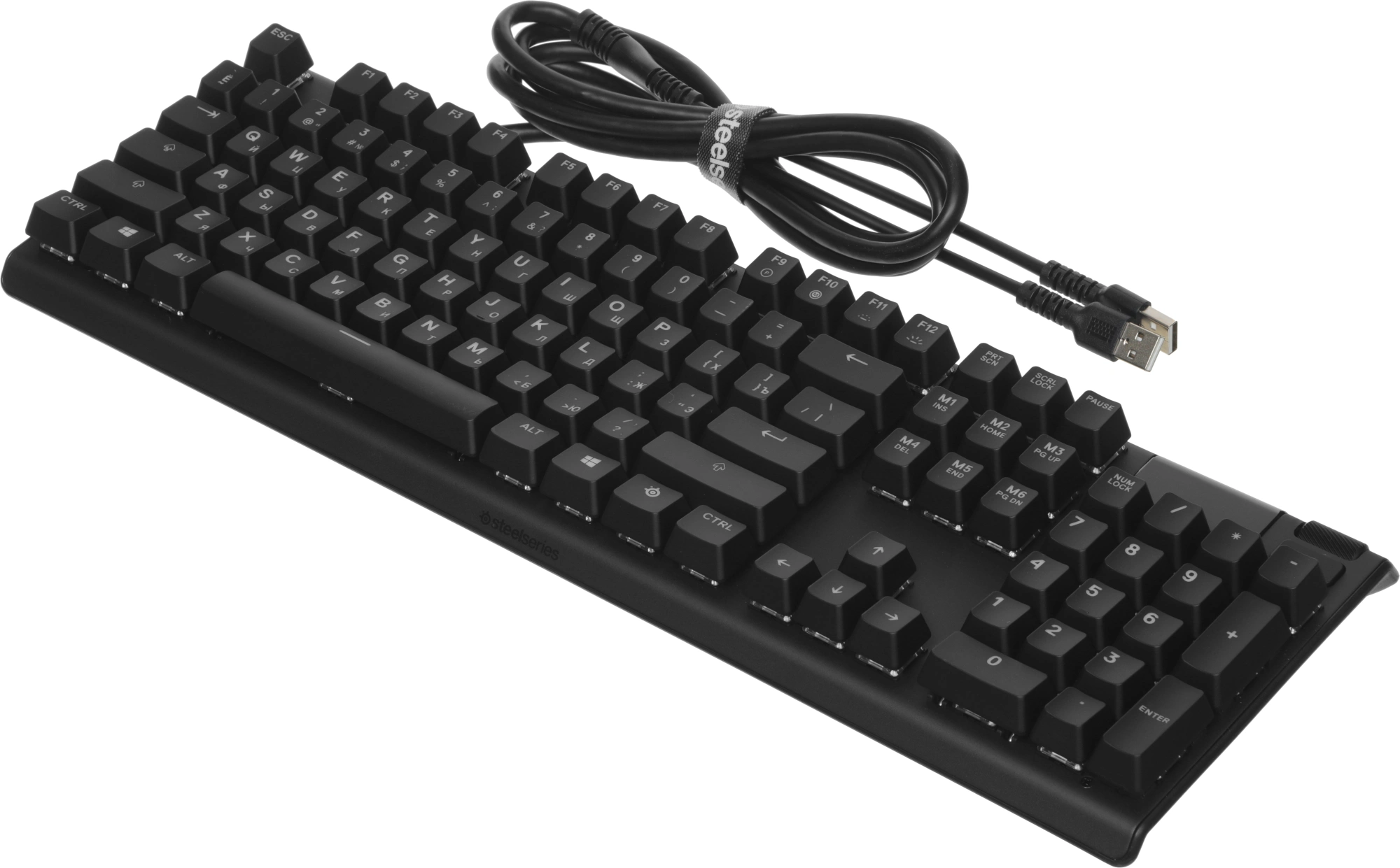 Клавиатура Steelseries Apex Pro механическая черный USB for gamer LED (подставка для запястий) (64626)