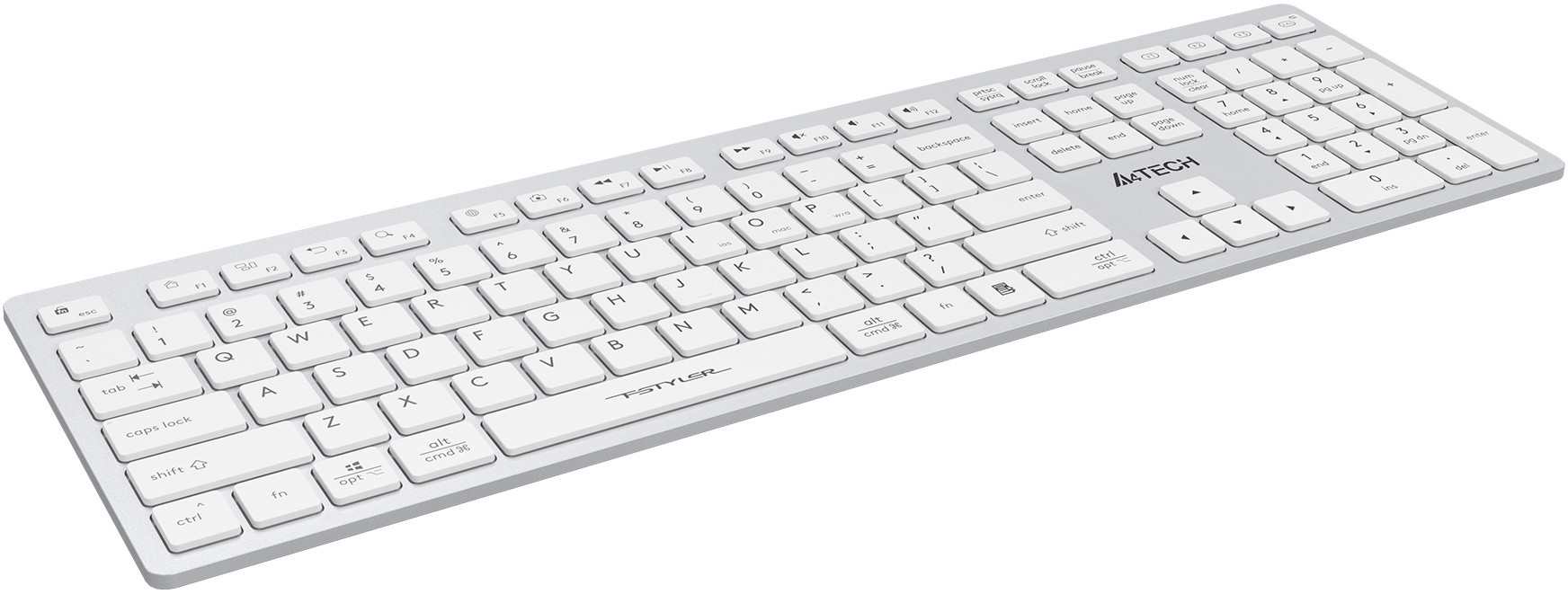 Клавиатура A4Tech FBX50C белый USB беспроводная BT/Radio slim Multimedia (FBX50C WHITE)