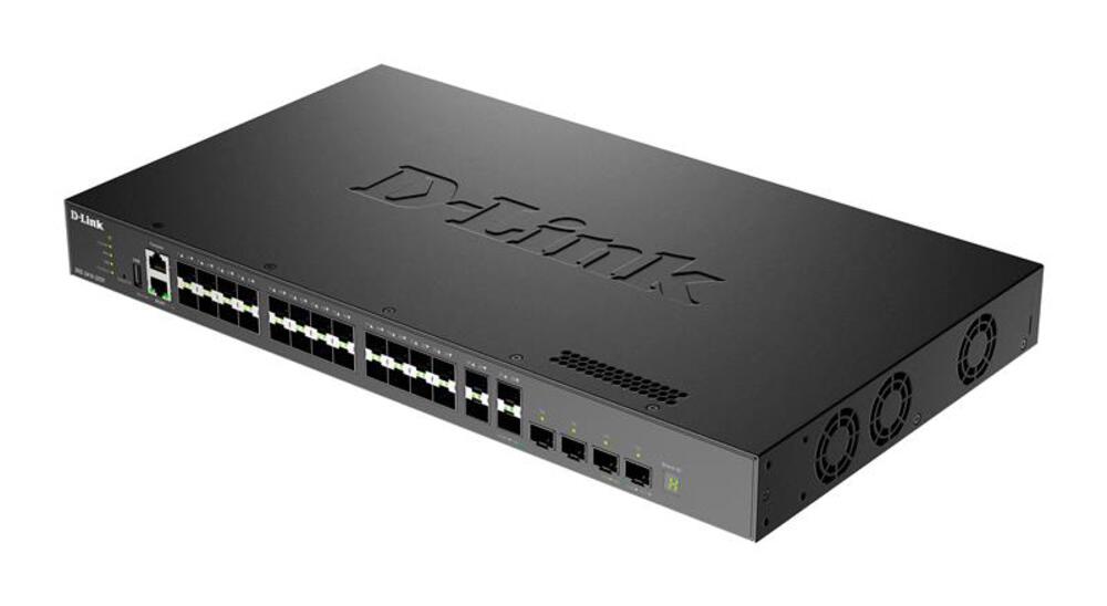 DXS-3410-32SY/A1A - Управляемый L3 стекируемый коммутатор D-Link с 28 портами 10GBase-X SFP+ и 4 портами 25GBase-X SFP28