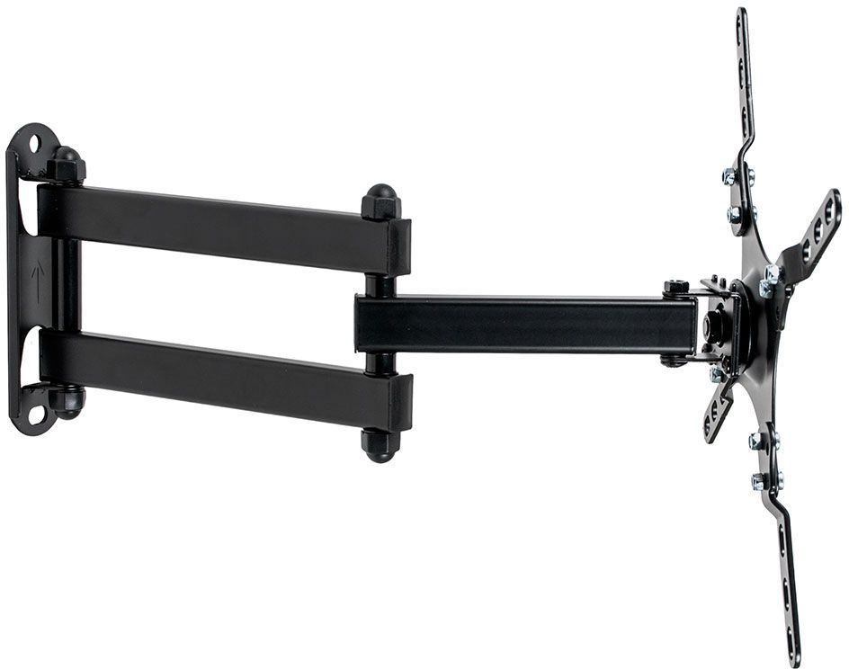 Кронштейн для телевизора Kromax DIX-13 черный 15"-42" макс.20кг настенный поворотно-выдвижной и наклонный