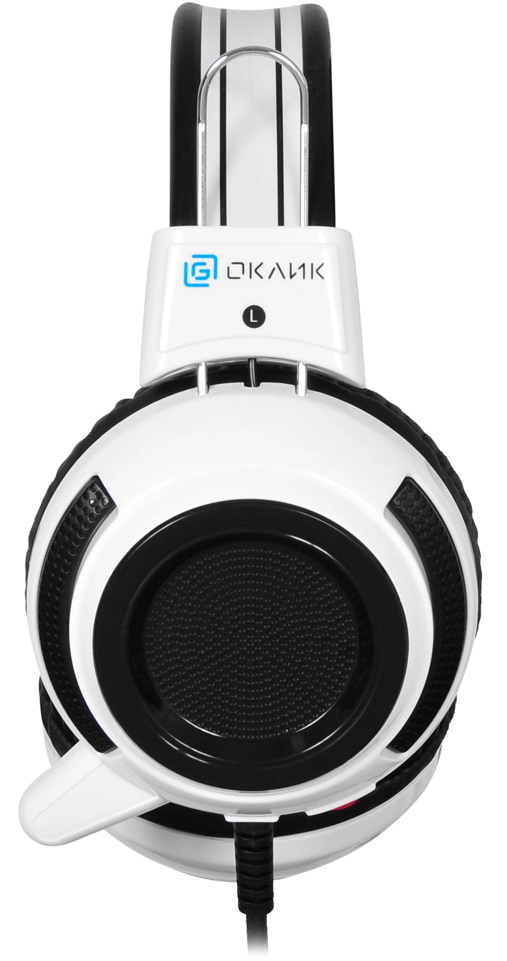 Наушники с микрофоном Оклик HS-G300 ARMAGEDDON белый/черный 2.2м мониторные оголовье (361558)