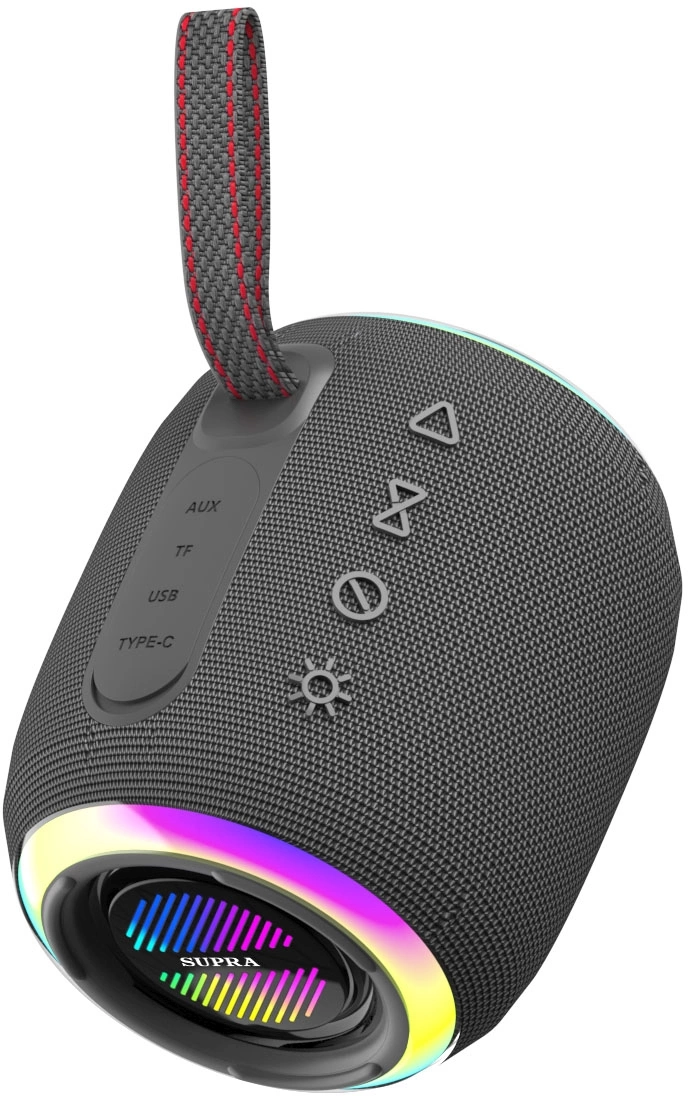 Колонка порт. Supra BTS-515 черный 20W 1.0 BT/3.5Jack/USB 10м 2400mAh