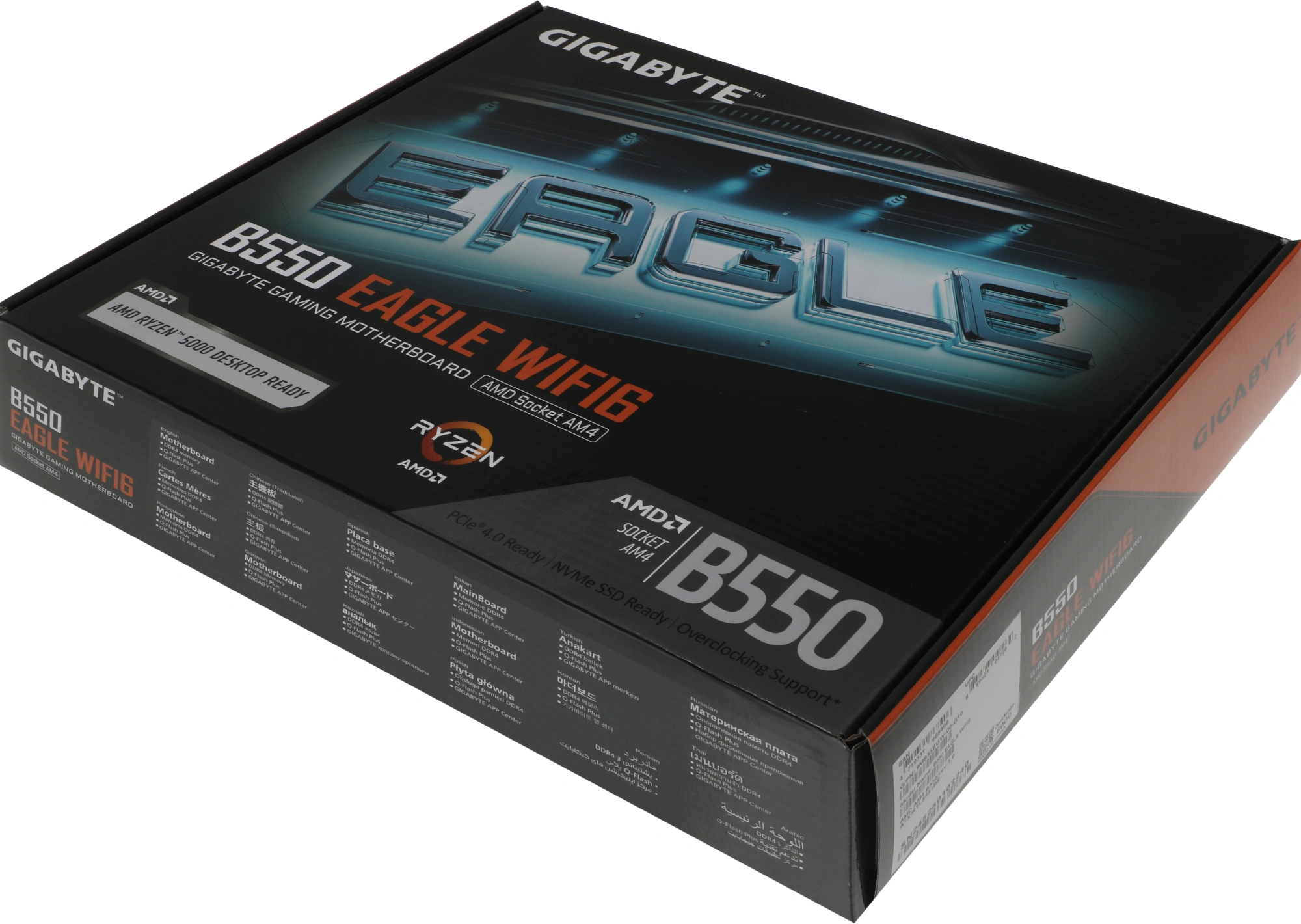 Материнская плата Gigabyte B550 EAGLE WIFI6 Soc-AM4 AMD B550 4xDDR4 ATX AC`97 8ch(7.1) GbLAN RAID+HDMI