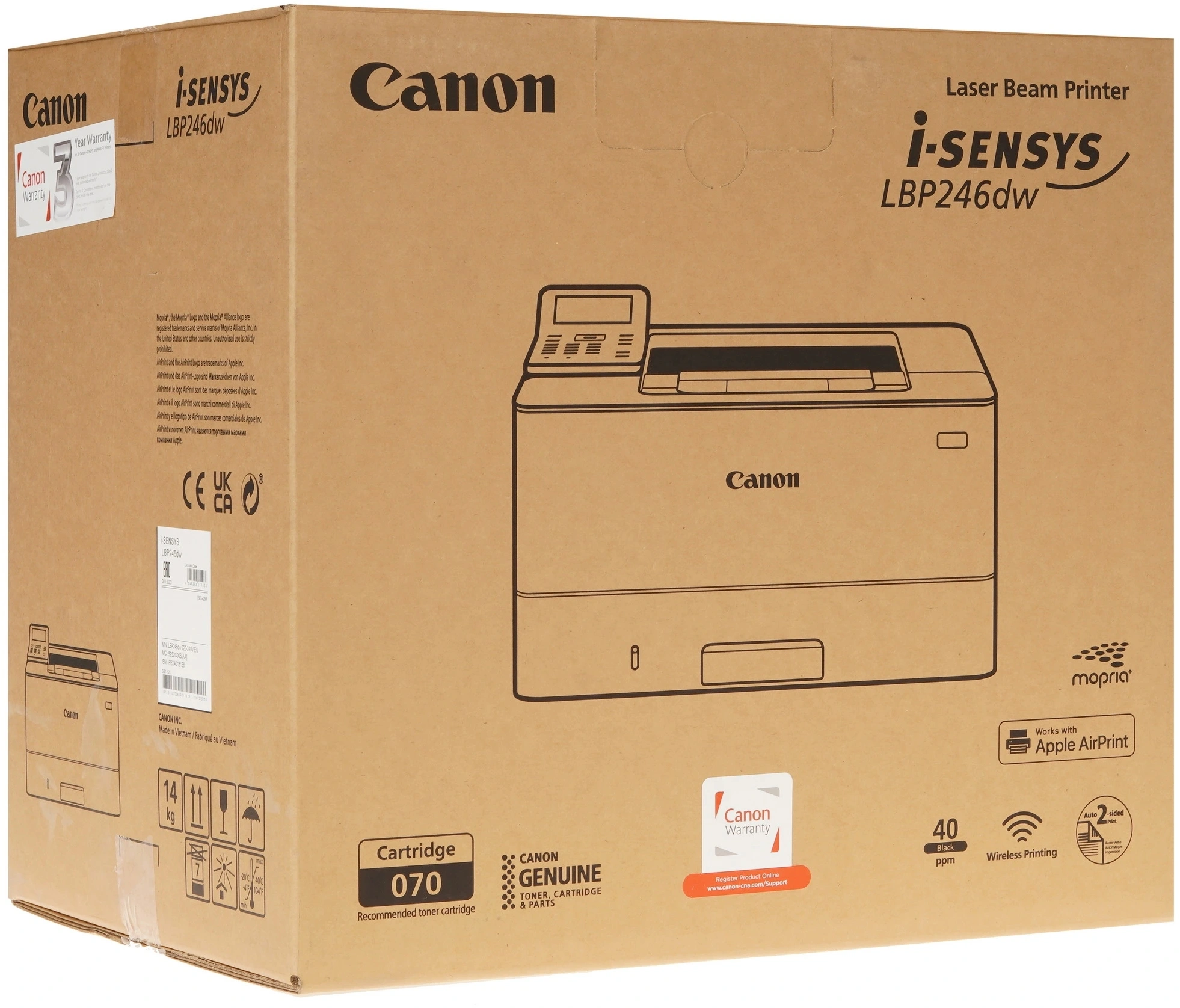 Принтер лазерный Canon i-Sensys LBP246DW (5952C006) A4 Duplex WiFi белый