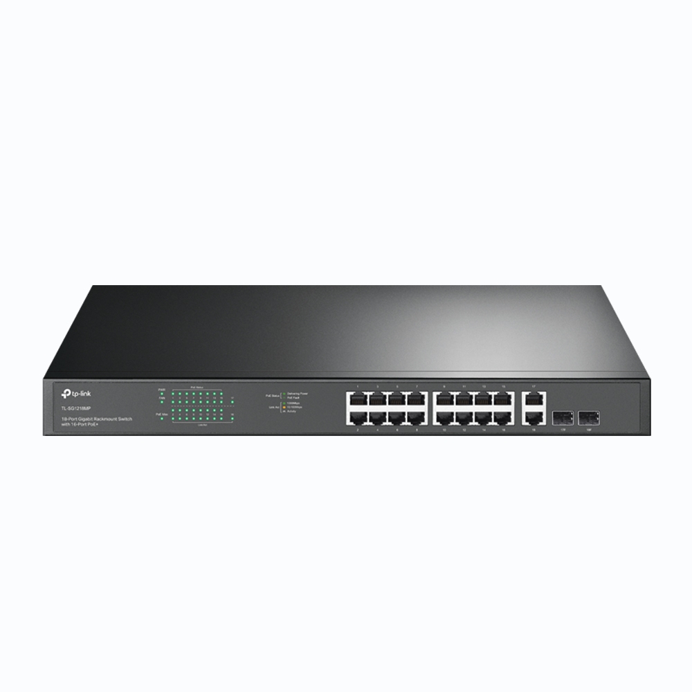 TL-SG1218MP - Коммутатор TP-Link 18-портовый гигабитный с 16 портами PoE+, бюджет PoE до 250 Вт