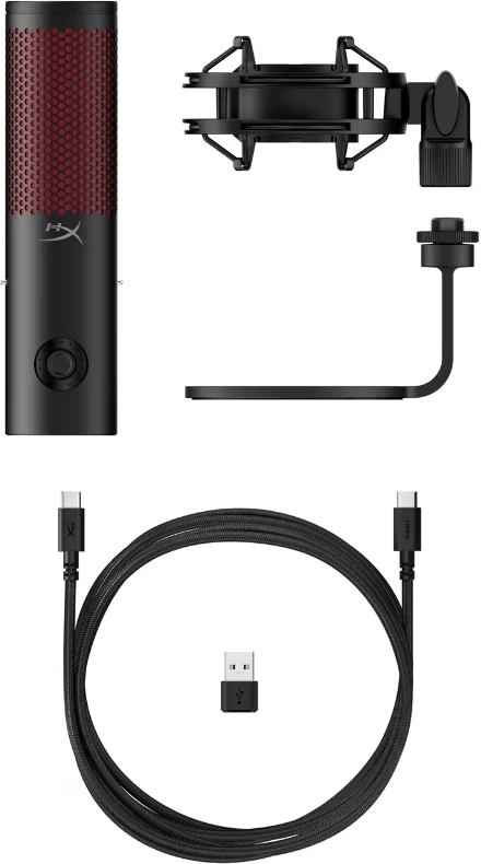 Микрофон проводной HyperX QuadCast 2 3м черный