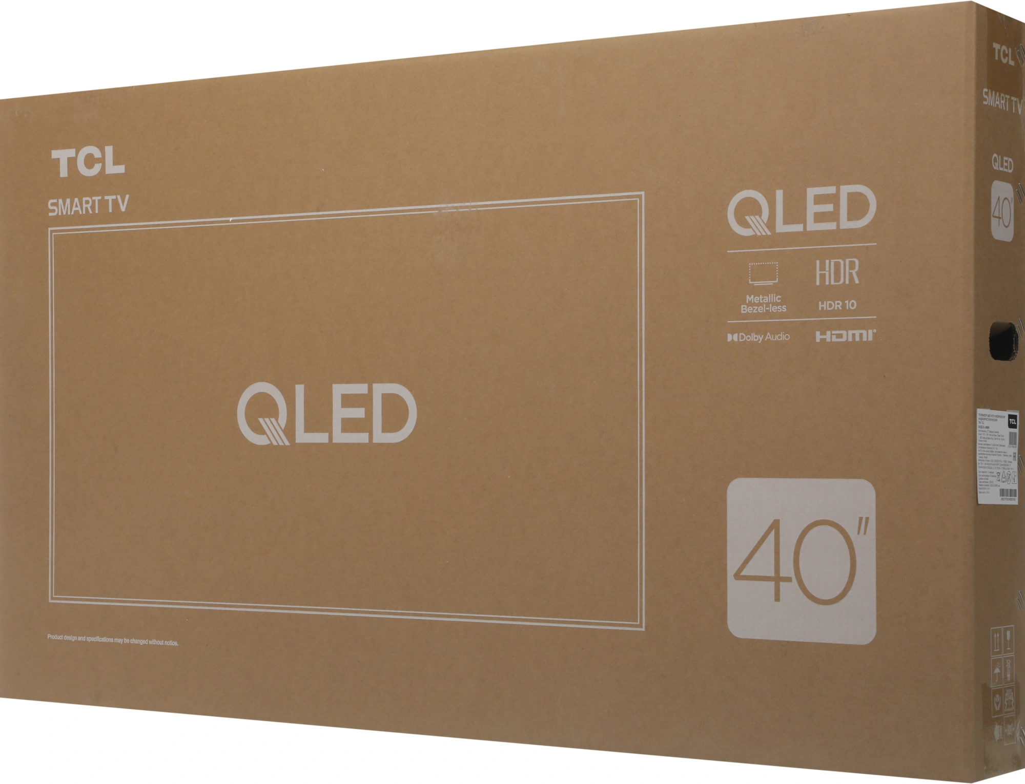 Телевизор QLED TCL 40" 40S5K черный FULL HD 60Hz DVB-T DVB-T2 DVB-C DVB-S DVB-S2 USB WiFi Smart TV (RUS)