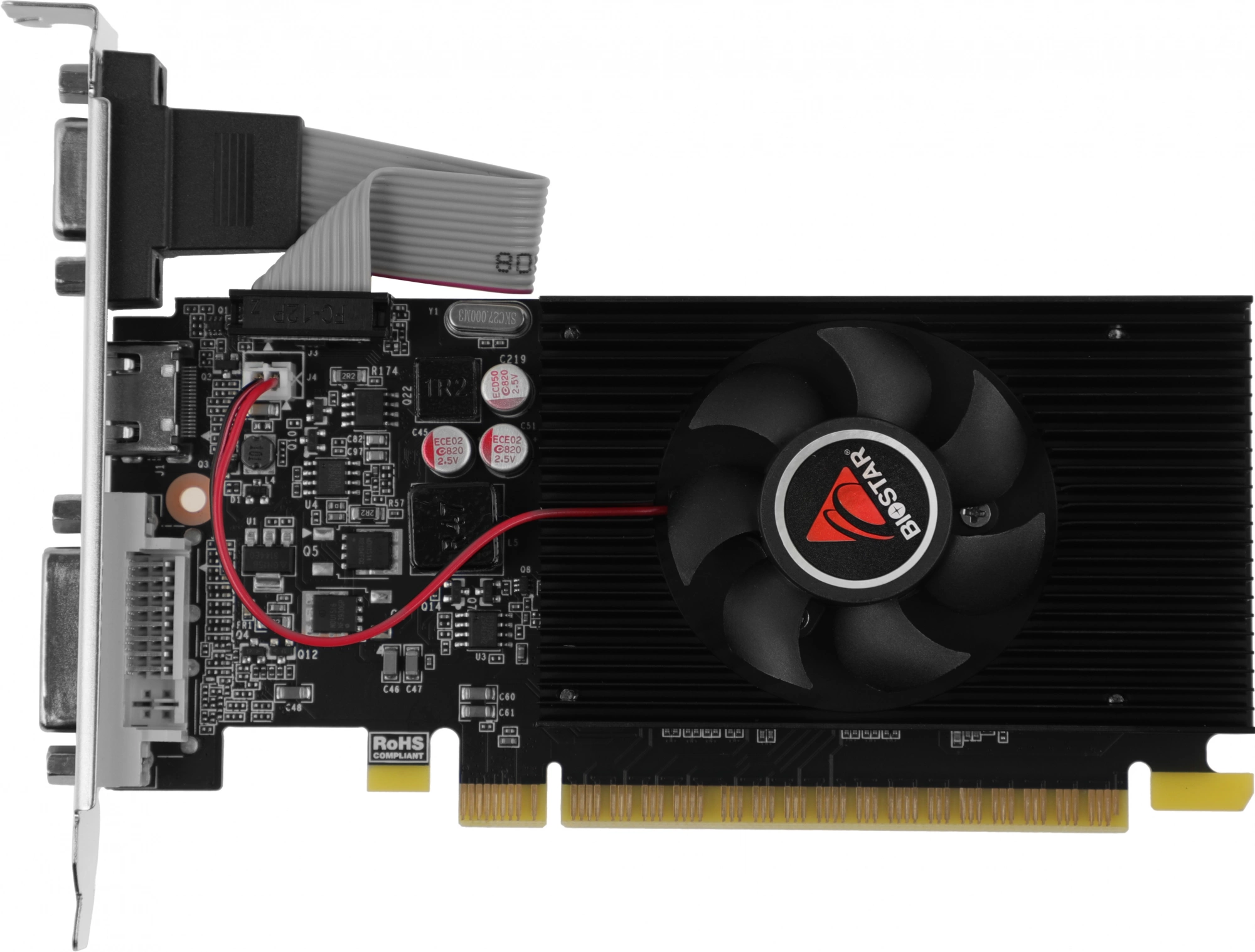 Видеокарта Biostar PCI-E 2.0 GT710-2GB D3 LP NVIDIA GeForce GT 710 2Gb 64bit DDR3 954/1333 DVIx1 HDMIx1 CRTx1 HDCP Ret low profile