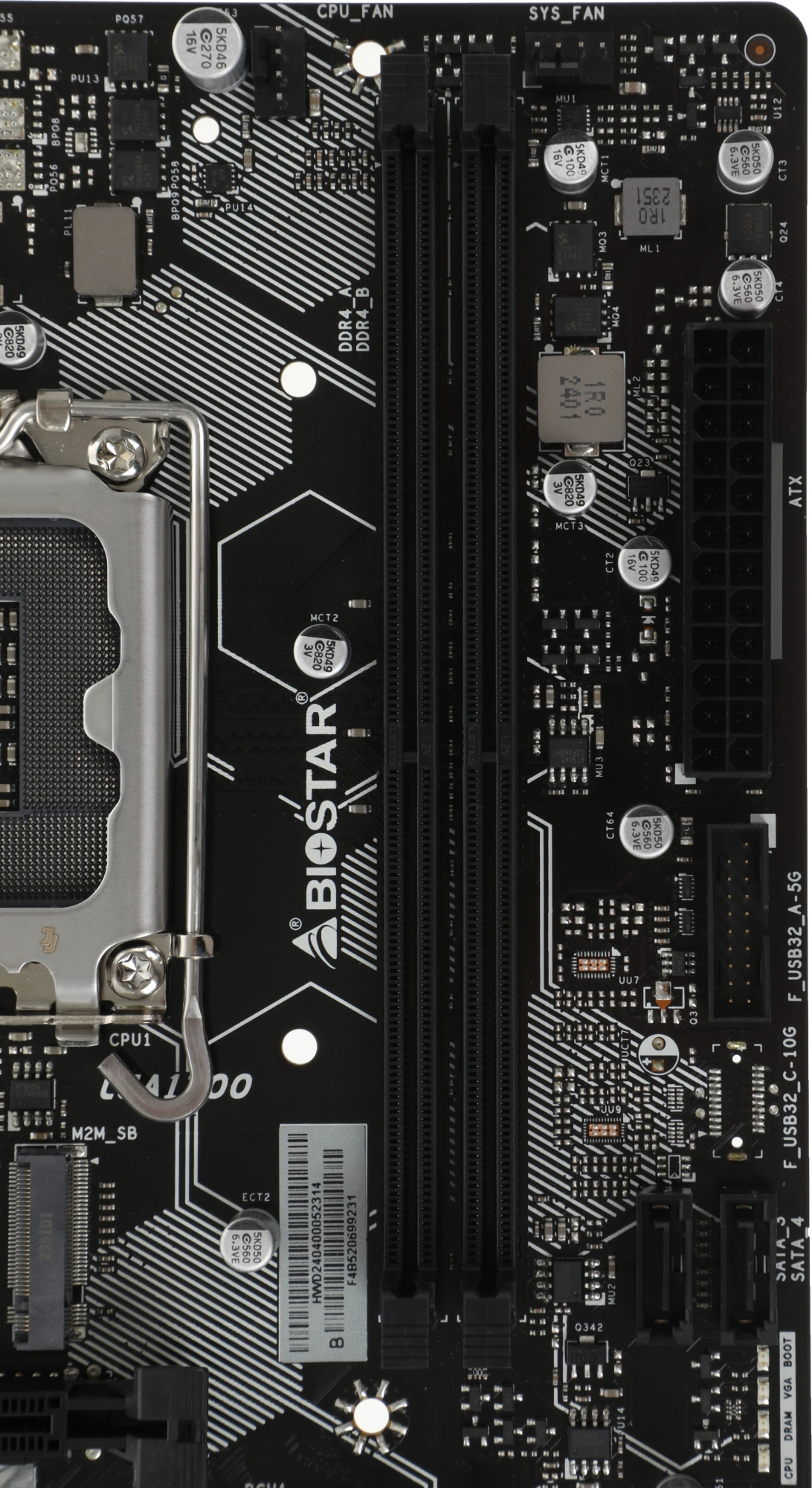 Материнская плата Biostar H610MS  Soc-1700 Intel H610 2xDDR4 mATX AC`97 8ch(7.1) GbLAN+HDMI+DP